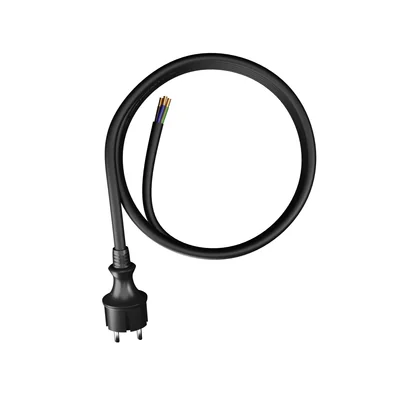 Cable de conexión con enchufe recto IP44 3x2,5 H05RR 3m negro