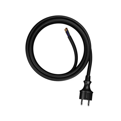 Cable de conexión con enchufe recto IP44 3x2,5 H05RR 5m negro