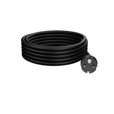Cable de conexión con enchufe recto IP44 3x2,5 H05RR 5m negro