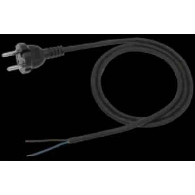 Cable de conexión con enchufe recto moldeado UNISCHUKO negro 250V~/16A H05VV-F 3x1.5mm² - 5m PZ1.5P-05-2H05