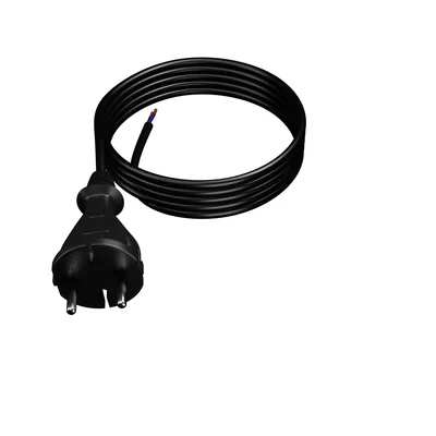 Cable de conexión PP-21/3M/2X1/H05RR con conector recto IP20; 2x1; H05RR; 3 m; negro