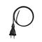 Cable de conexión PP-21/4M/2X1.5/H05RR con conector recto IP20; 2x1.5; H05RR; 4 m; negro