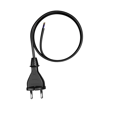 Cable de conexión PP-21/4M/2X1/H05RR con conector recto IP20; 2x1; H05RR; 4 m; negro
