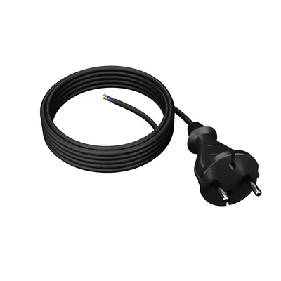 Cable de conexión PP-21/5M/2X1/H05RR con conector recto IP20; 2x1; H05RR; 5 m; negro