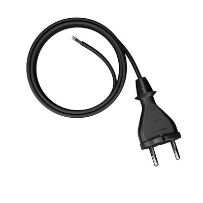 Cable de conexión PP-21/5M/2X1/H05RR con conector recto IP20; 2x1; H05RR; 5 m; negro
