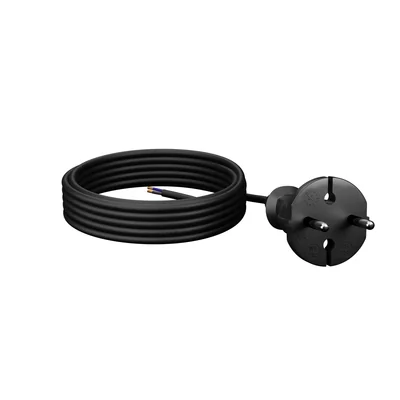 Cable de conexión PP-21/5M/2X1/H05RR con conector recto IP20; 2x1; H05RR; 5 m; negro