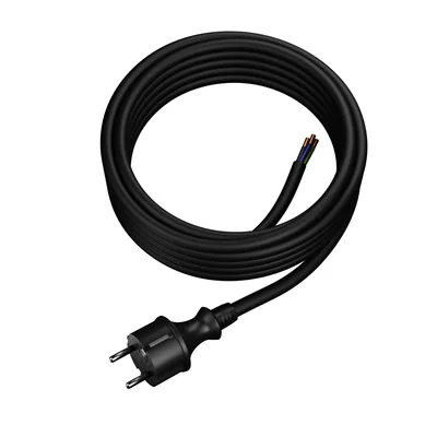 Cable de conexión PP-40H/10M/3X2.5/H05RR con conector recto IP44; 3x2.5; H05RR; 10 m; negro