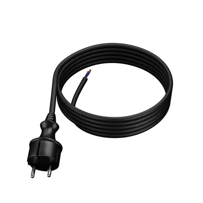 Cable de conexión PP-40H/4M/2X1.5/H07RN con conector recto IP44; 2x1.5; H07RN-F; 4 m; negro