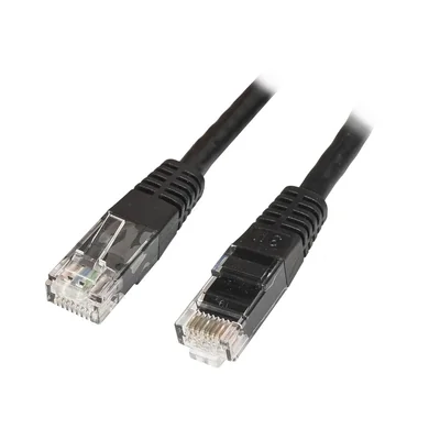 Cable de conexión RJ45 U/UTP categoría 6, PVC CCA negro, 10 m