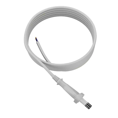 Câble de connexion PP-11/3M/2X0,75/OMY P avec fiche plate ; 2 x 0,75 ; H03VVH2-F (OMYp) ; 3 m ; blanc