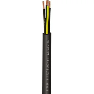 Cable de control flexible e ignífugo BiT 500 BLACK FR 7G1.0