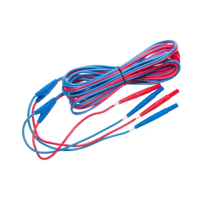 Cable de dos núcleos de 6 m (U1 I1) terminado con conectores banana