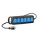 Cable de extensión de alimentación RS-P con revestimiento de goma, 6x2P+Z, con cable y enchufe, 16A, IP 44 - negro
