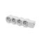 CABLE DE EXTENSIÓN ESTÁNDAR 4X2P+Z, SIN CABLE (BLOQUE PORTÁTIL MULTISOLETO) - BLANCO/GRIS CLARO