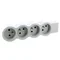 CABLE DE EXTENSIÓN ESTÁNDAR 4X2P+Z, SIN CABLE (BLOQUE PORTÁTIL MULTISOLETO) - BLANCO/GRIS CLARO