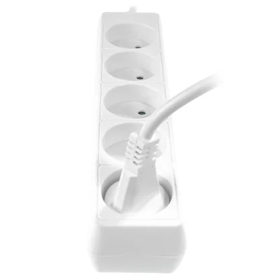 Cable de extensión PS-560/3.0 E con enchufe de cinco vías; ECO; 5x2p; 10A; 3m; blanco