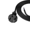 Câble de raccordement avec fiche droite IP20 2x1,5 H05RR 2m noir