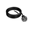 Câble de raccordement avec fiche droite IP20 2x1,5 H05RR 5m noir