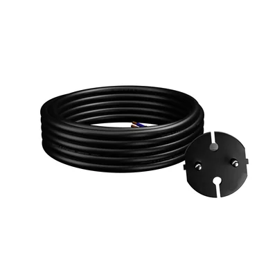 Câble de raccordement avec fiche droite IP20 2x1,5 H05RR 5m noir