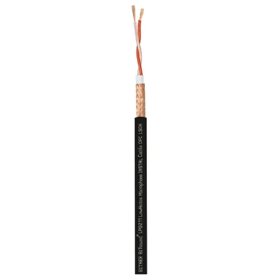 Câble d'installation pour microphone BiTsound LP0211 à faible bruit OFC LSOH 2x0,5 mm, flexible et symétrique, de qualité professionnelle
