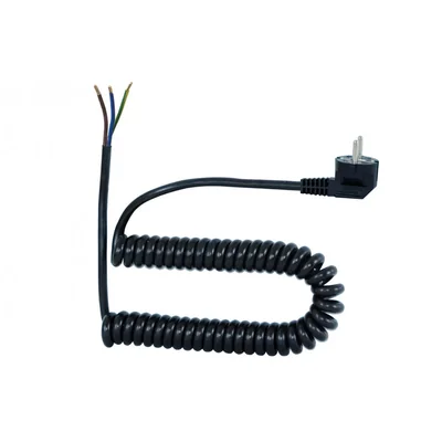Cable espiral - conector en ángulo 05VVH8-F - 3x1,5mm2 - 5m - negro IP20