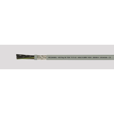 Cable flexible 16x1,5, núcleos numerados negros, apantallado