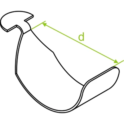 Cable hanger dimension 25mm