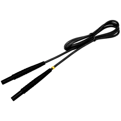 Câble noir de 1,2 m et 1 kV (fiches bananes) avec marquage N