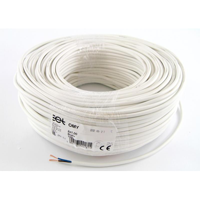 Câble OMY 2x1 300/300V (H03VV-F) - blanc