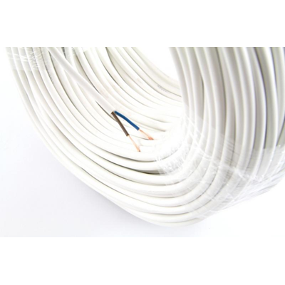 Câble OMY 2x1,5 300/300V (H03VV-F) - blanc