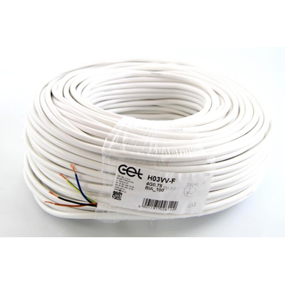 Câble OMY 4x0,75 300/300V (H03VV-F) - blanc