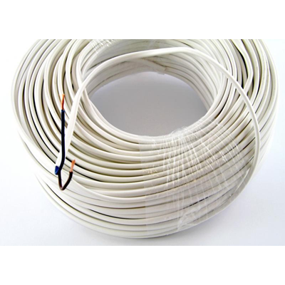 Câble OMYp 2x1,5 300/300V (H03VVH2-F) - blanc