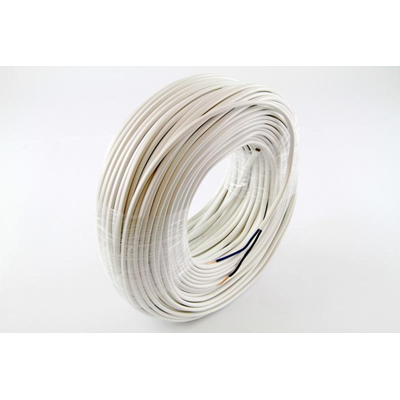 Câble OMYp 2x1,5 300/300V (H03VVH2-F) - blanc