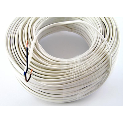 Cable OMYp 2x1,5 300/300V (H03VVH2-F) - blanco