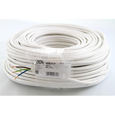 Cable OWY 3x1,5 300/500V (H05VV-F) - blanco