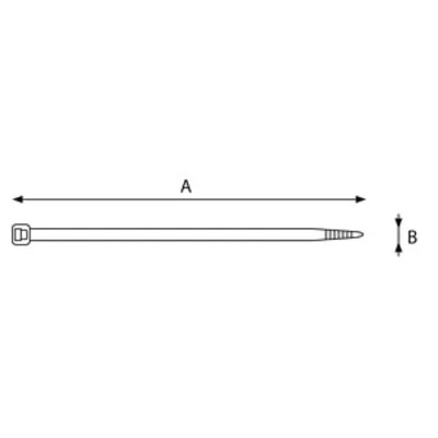 Cable tie SCK-280STR (280x4.5mm)