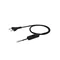 Cable with flat b/u plug, with manual switch, 2x0.5, black, length 2 m