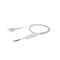 Cable with flat b/u plug, with manual switch, 2x0.5, white, length 2 m