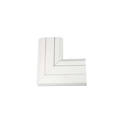 CABLOMAX Right angle flat up PVC 130x55mm pure white