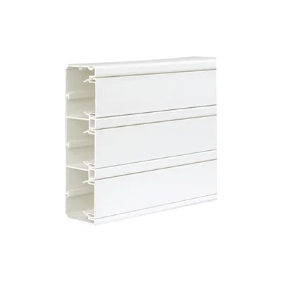 CABLOPLUS Canal de instalación de PVC 185×55mm 3 cámaras 2m blanco puro