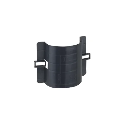 CABLOPLUS Codo de fibra óptica horizontal, negro