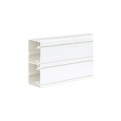 CABLOPLUS PVC instalační žlab 130×55mm 2-komorový 2m čistě bílý