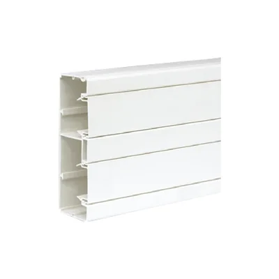 CABLOPLUS PVC installation channel 160×55mm 2-chamber 2m pure white