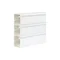 CABLOPLUS PVC installation channel 185×55mm 3-chamber 2m pure white
