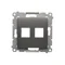Cache pour prises de communication de données sur Keystone flat double (module), anthracite (métallique)