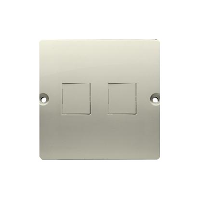 Cache pour prises IT sur Keystone flat double beige