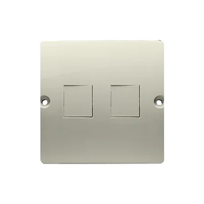 Cache pour prises IT sur Keystone flat double beige