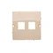 Cache pour prises IT sur Keystone flat double beige