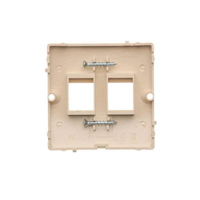 Cache pour prises IT sur Keystone flat double beige