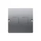 Cache pour prises IT sur Keystone plat double inox (métallique)